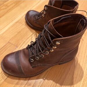 Red Wing Iron Ranger Brown Leather Lace-Up Work Boot